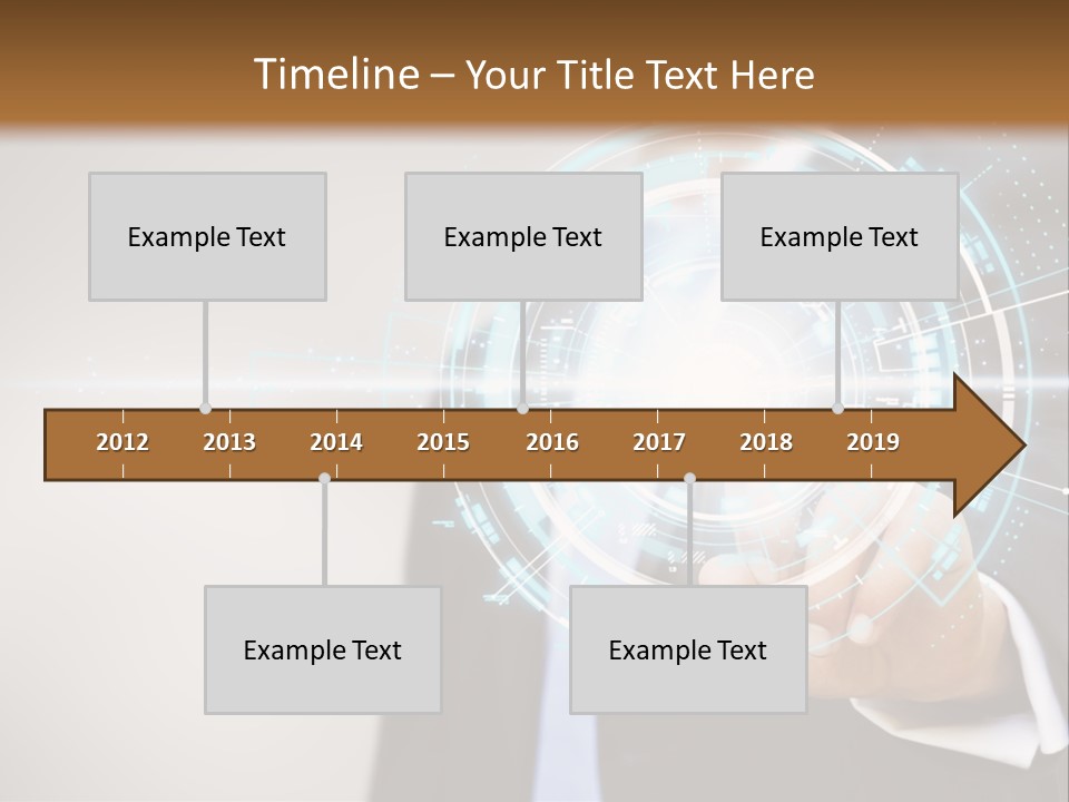 A Man In A Suit Touching A Button On A Touch Screen PowerPoint Template