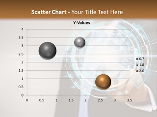 A Man In A Suit Touching A Button On A Touch Screen PowerPoint Template