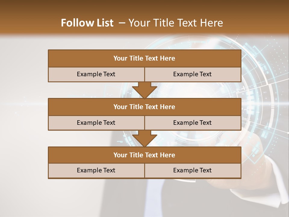 A Man In A Suit Touching A Button On A Touch Screen PowerPoint Template