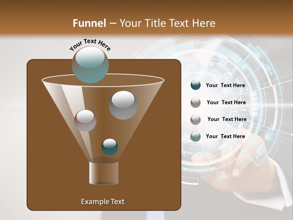 A Man In A Suit Touching A Button On A Touch Screen PowerPoint Template