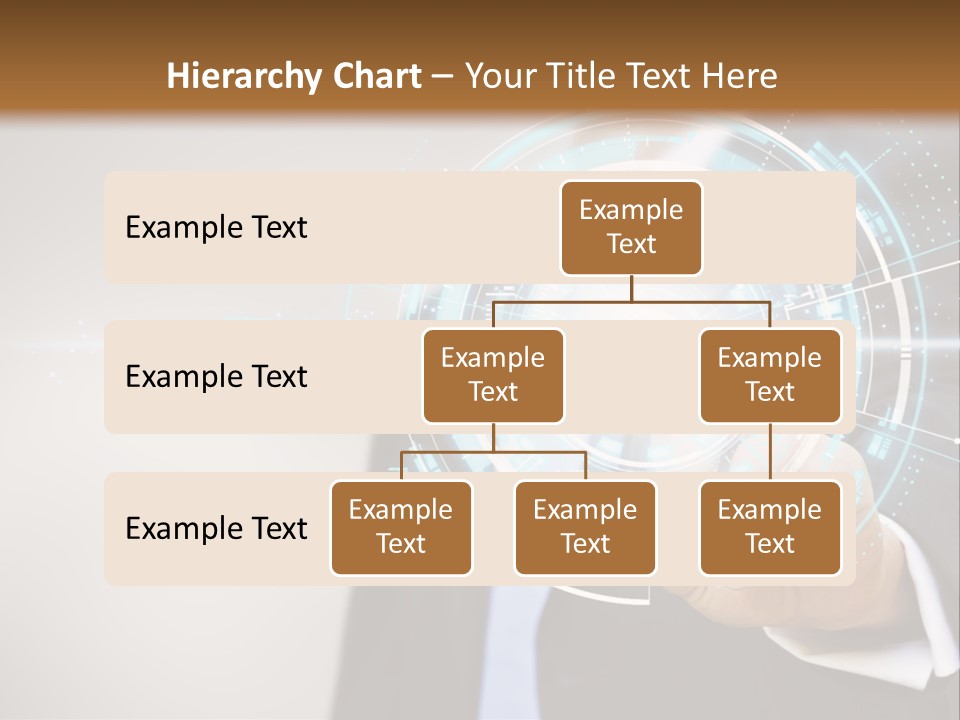 A Man In A Suit Touching A Button On A Touch Screen PowerPoint Template