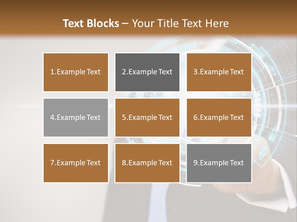 A Man In A Suit Touching A Button On A Touch Screen PowerPoint Template