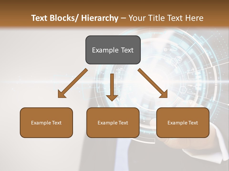 A Man In A Suit Touching A Button On A Touch Screen PowerPoint Template