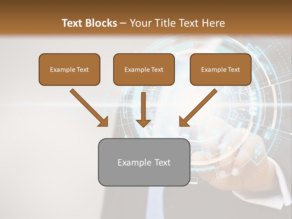 A Man In A Suit Touching A Button On A Touch Screen PowerPoint Template