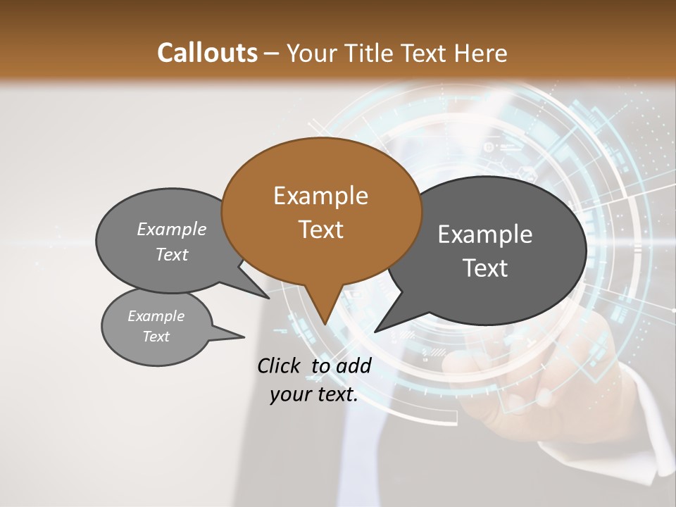 A Man In A Suit Touching A Button On A Touch Screen PowerPoint Template