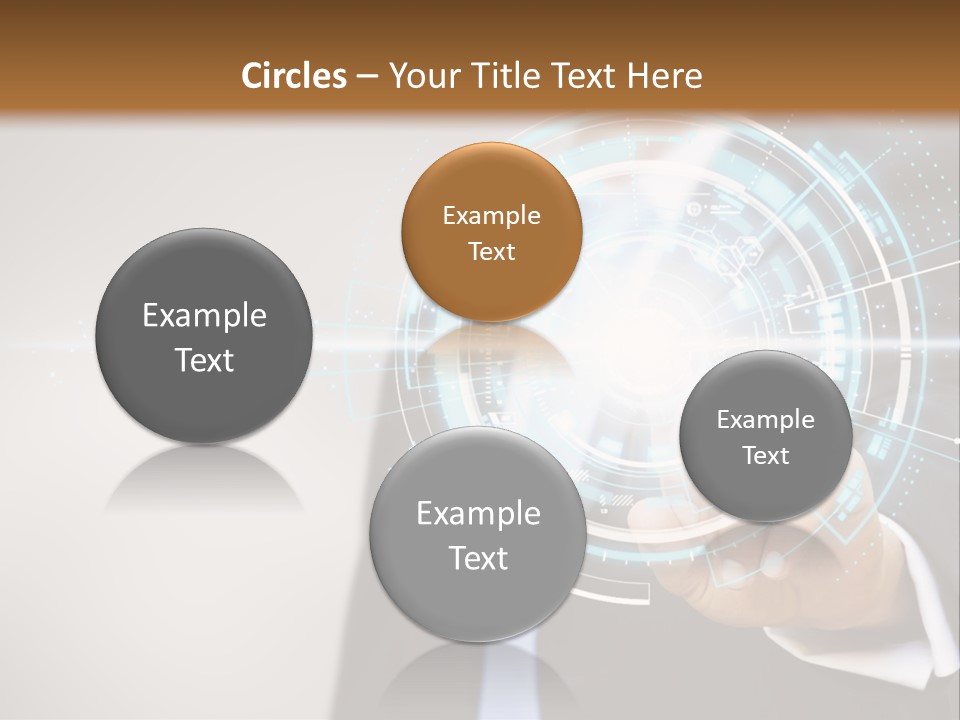 A Man In A Suit Touching A Button On A Touch Screen PowerPoint Template