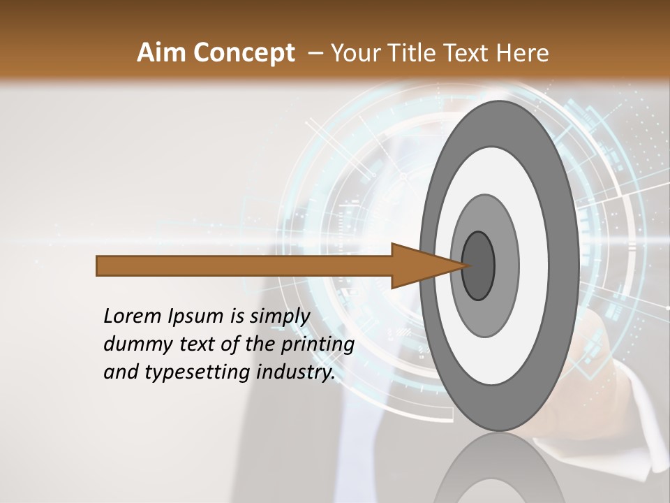 A Man In A Suit Touching A Button On A Touch Screen PowerPoint Template