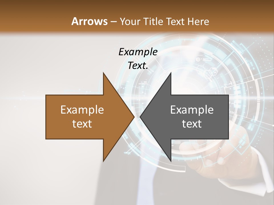 A Man In A Suit Touching A Button On A Touch Screen PowerPoint Template