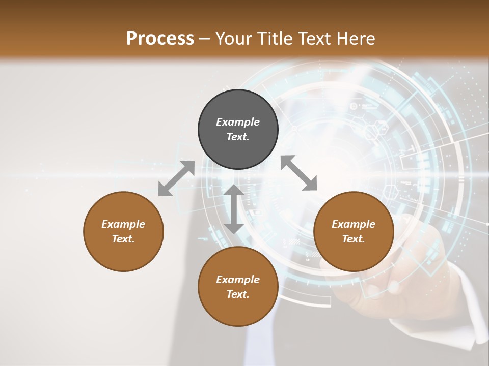 A Man In A Suit Touching A Button On A Touch Screen PowerPoint Template