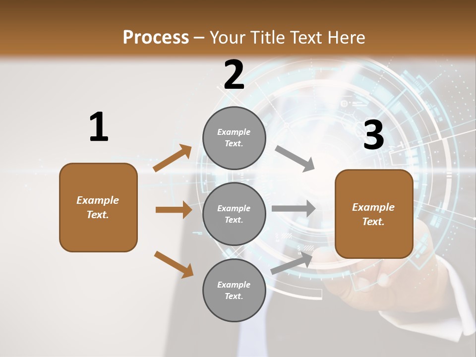 A Man In A Suit Touching A Button On A Touch Screen PowerPoint Template