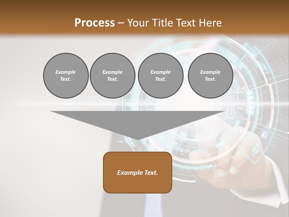 A Man In A Suit Touching A Button On A Touch Screen PowerPoint Template