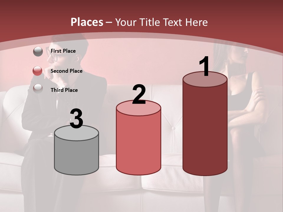 Man Woman Squabble PowerPoint Template