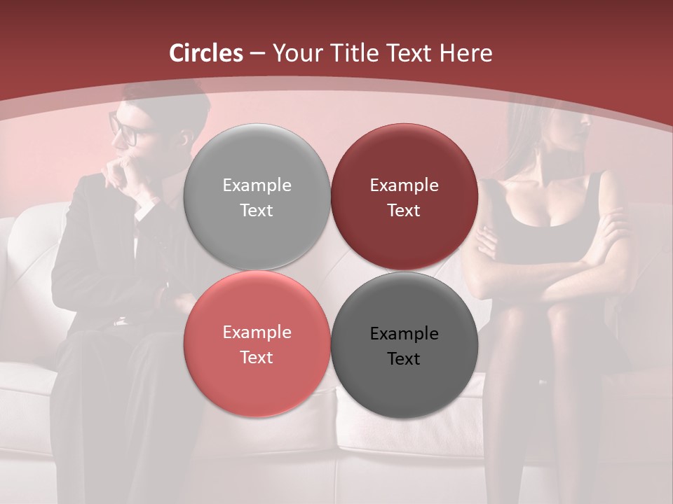 Man Woman Squabble PowerPoint Template