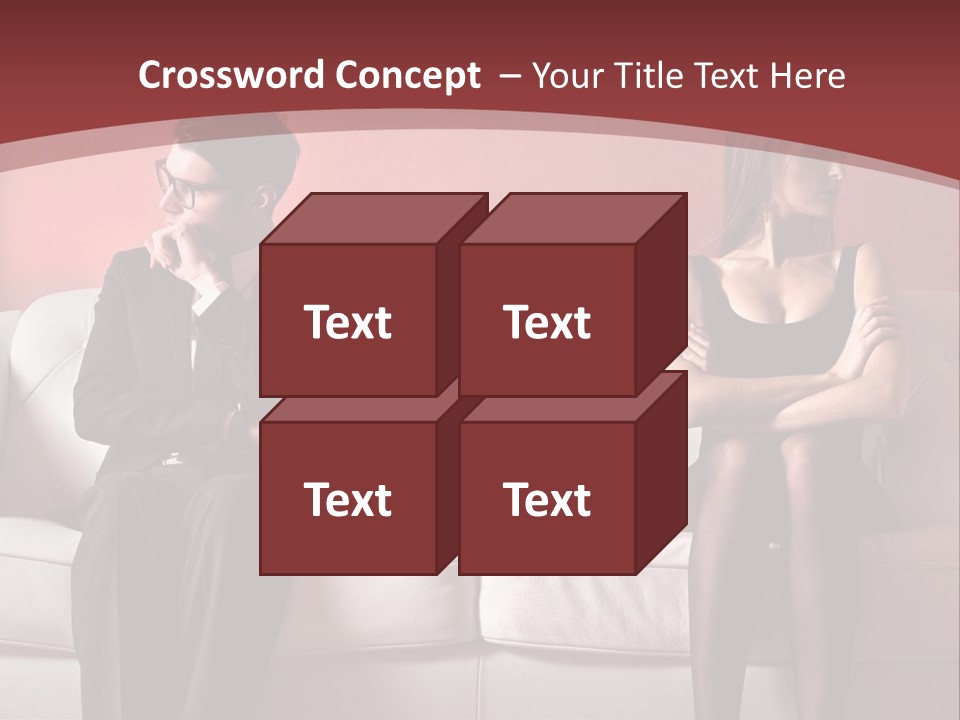 Man Woman Squabble PowerPoint Template