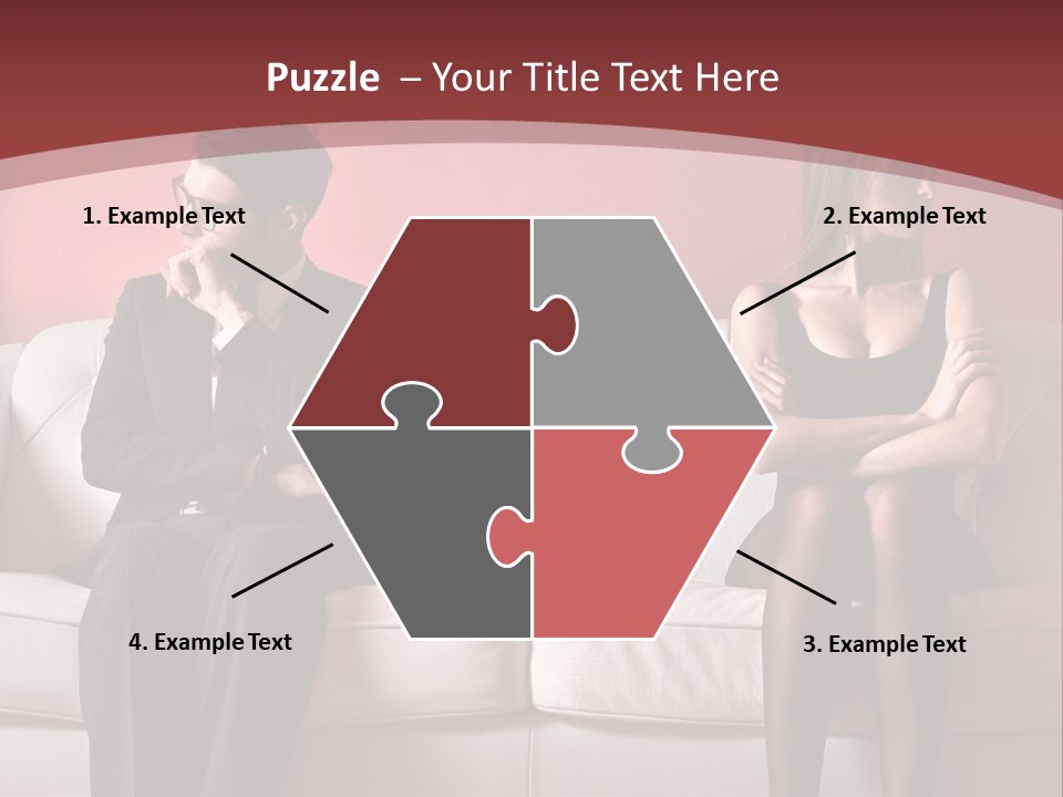 Man Woman Squabble PowerPoint Template
