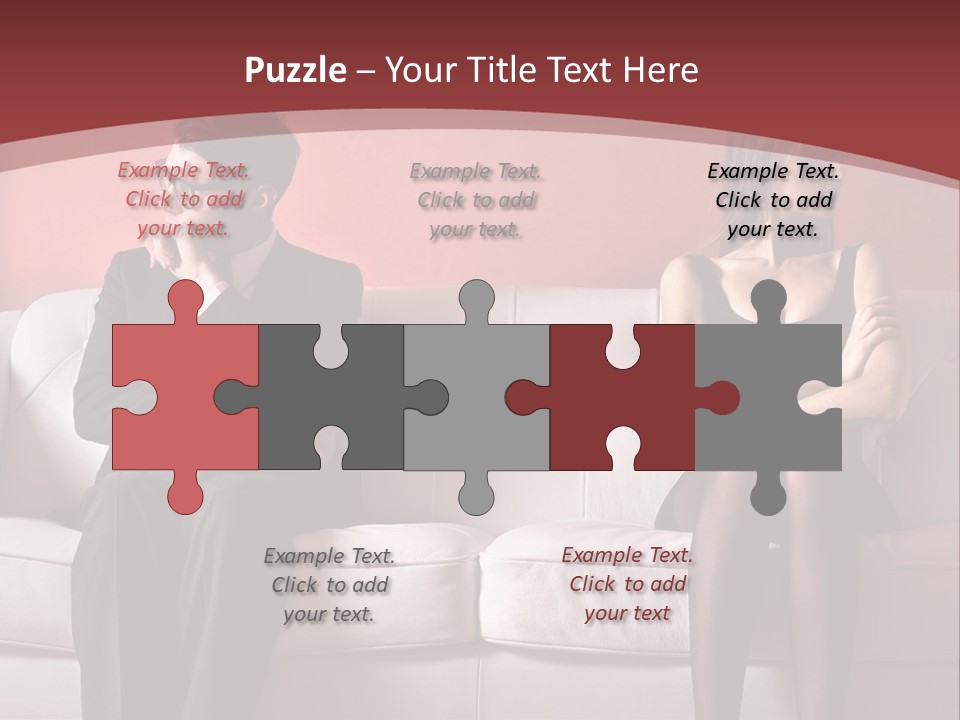 Man Woman Squabble PowerPoint Template