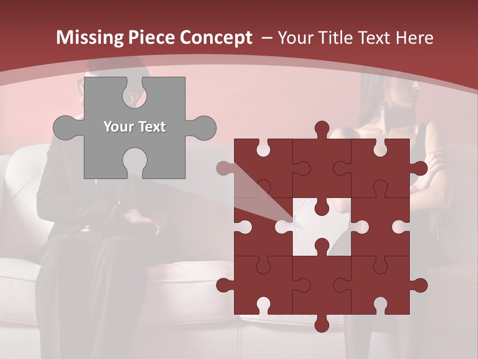 Man Woman Squabble PowerPoint Template