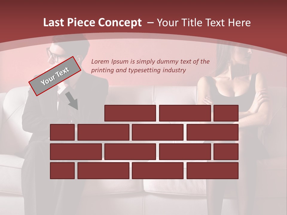 Man Woman Squabble PowerPoint Template