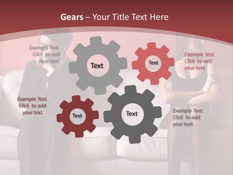 Man Woman Squabble PowerPoint Template