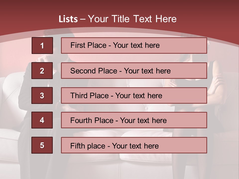 Man Woman Squabble PowerPoint Template