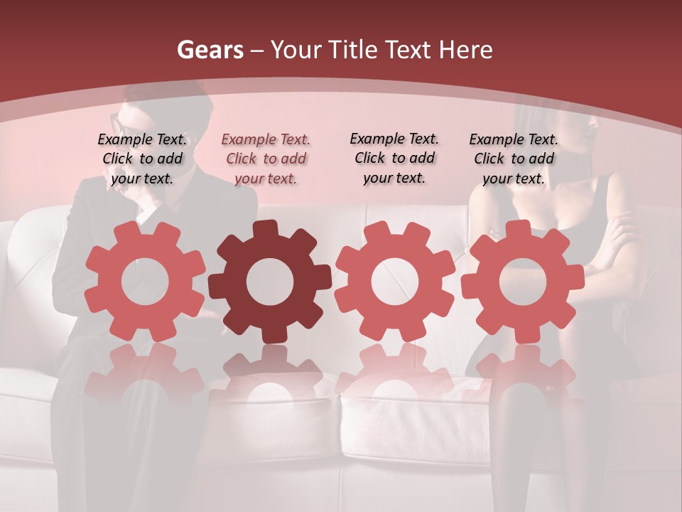 Man Woman Squabble PowerPoint Template