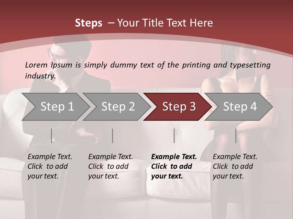 Man Woman Squabble PowerPoint Template