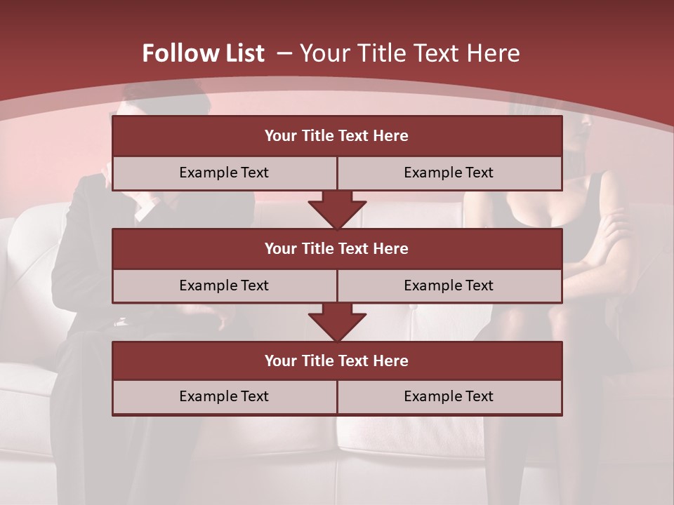 Man Woman Squabble PowerPoint Template