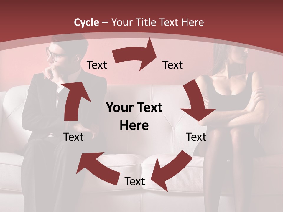 Man Woman Squabble PowerPoint Template