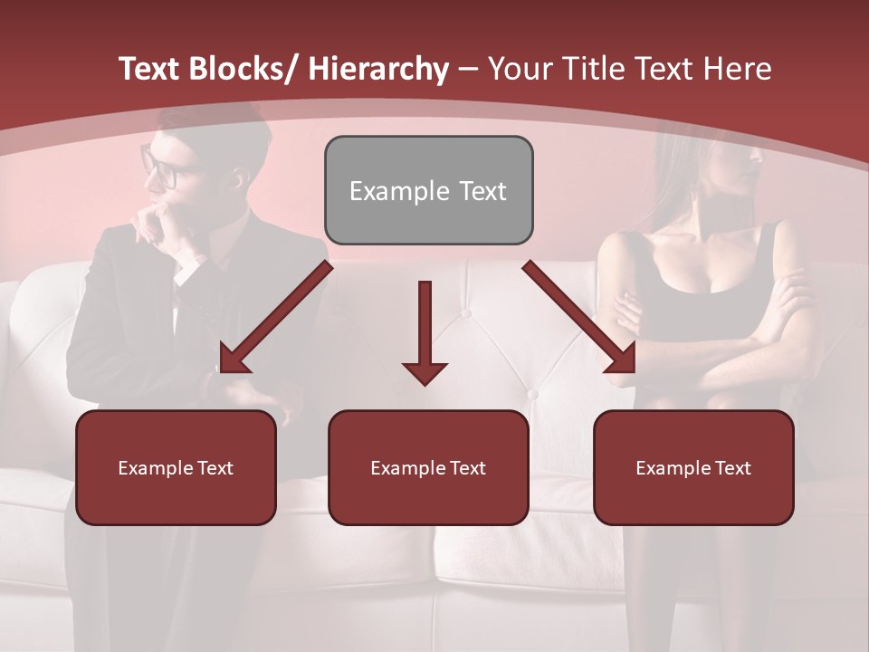 Man Woman Squabble PowerPoint Template