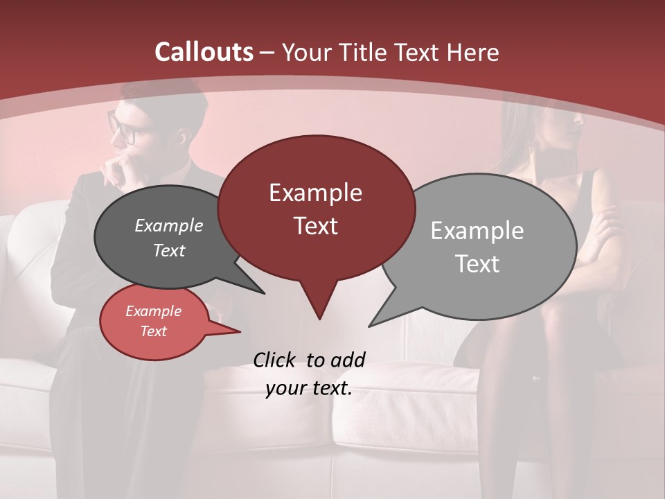 Man Woman Squabble PowerPoint Template