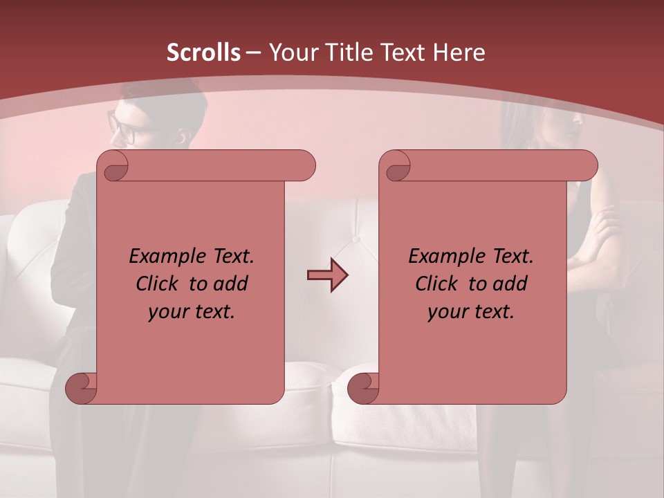 Man Woman Squabble PowerPoint Template