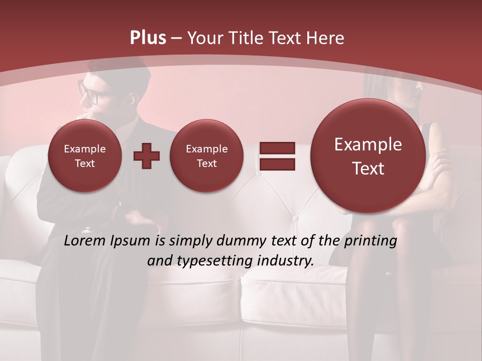 Man Woman Squabble PowerPoint Template