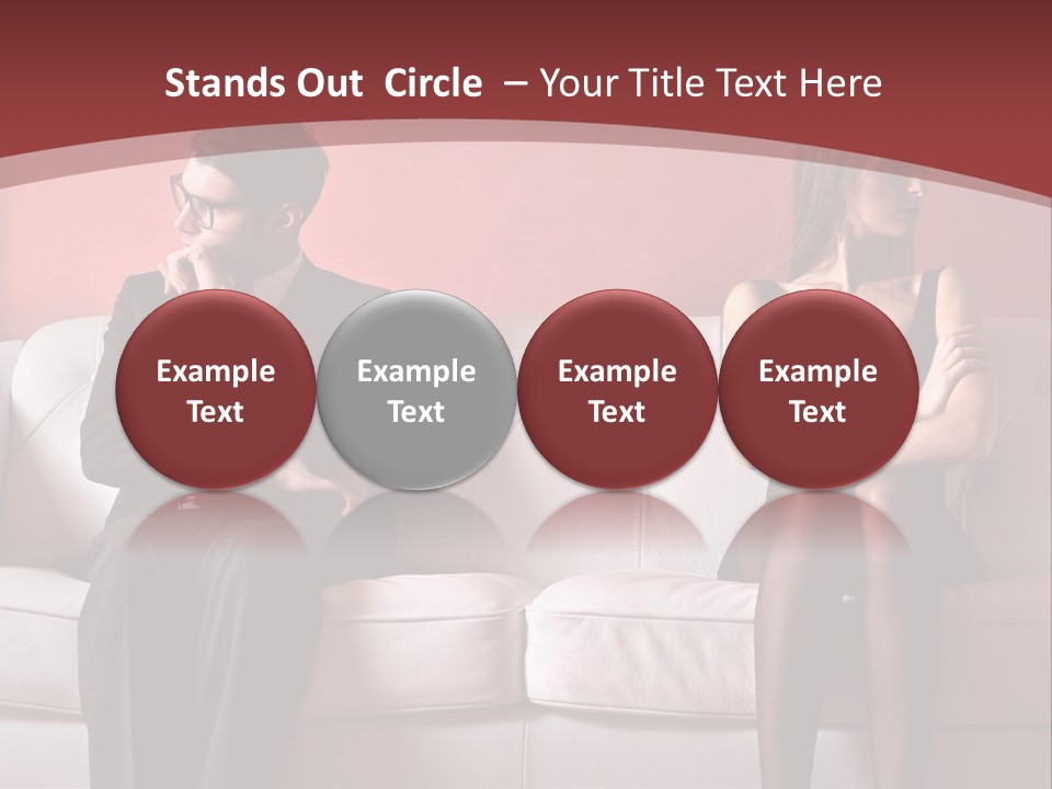 Man Woman Squabble PowerPoint Template