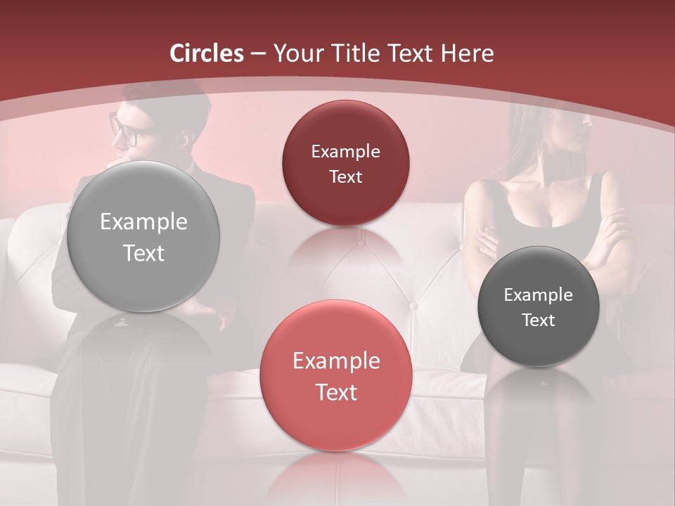 Man Woman Squabble PowerPoint Template