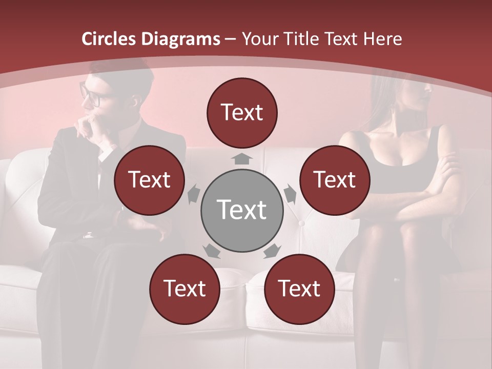 Man Woman Squabble PowerPoint Template