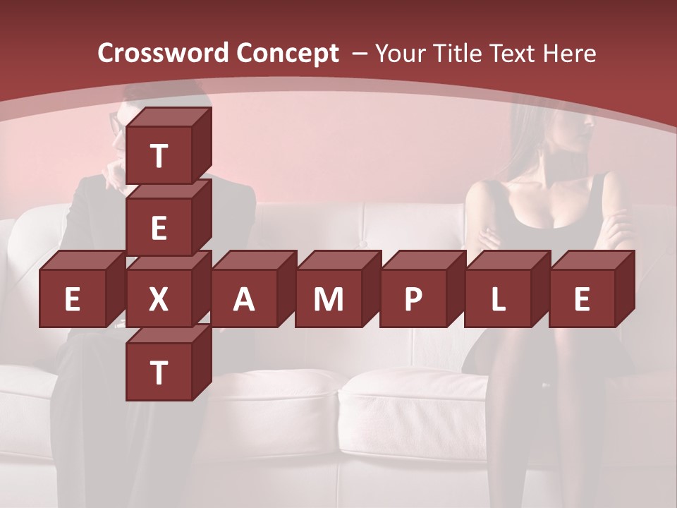 Man Woman Squabble PowerPoint Template