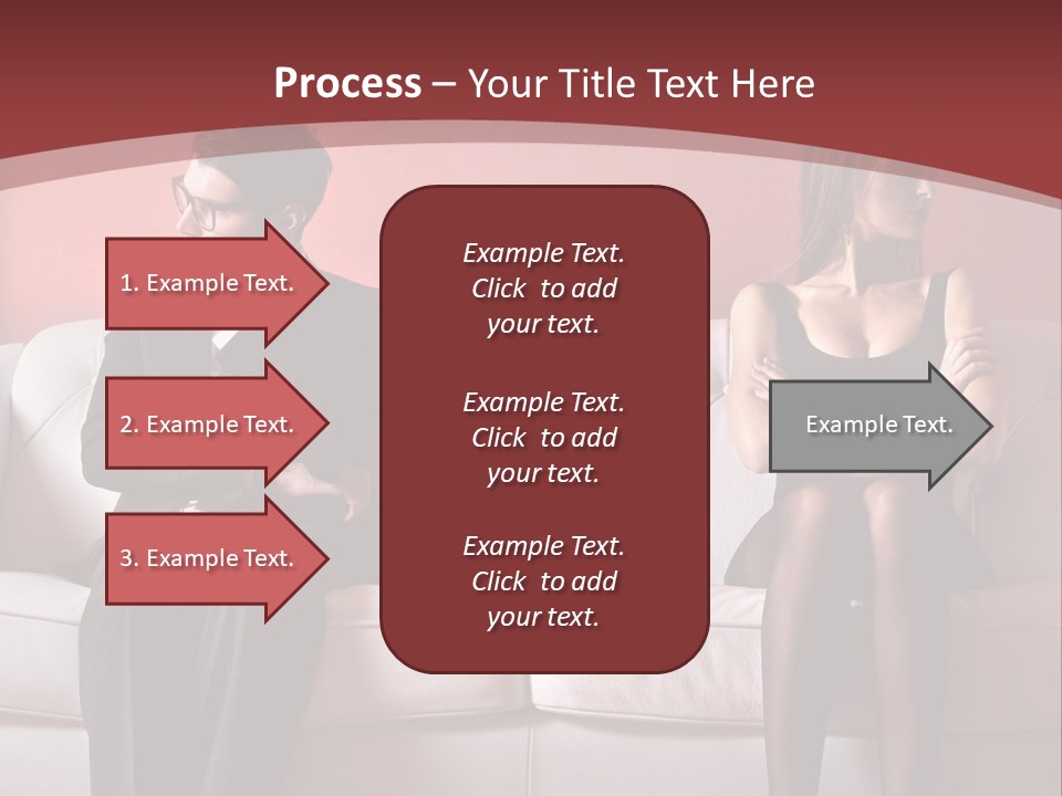 Man Woman Squabble PowerPoint Template