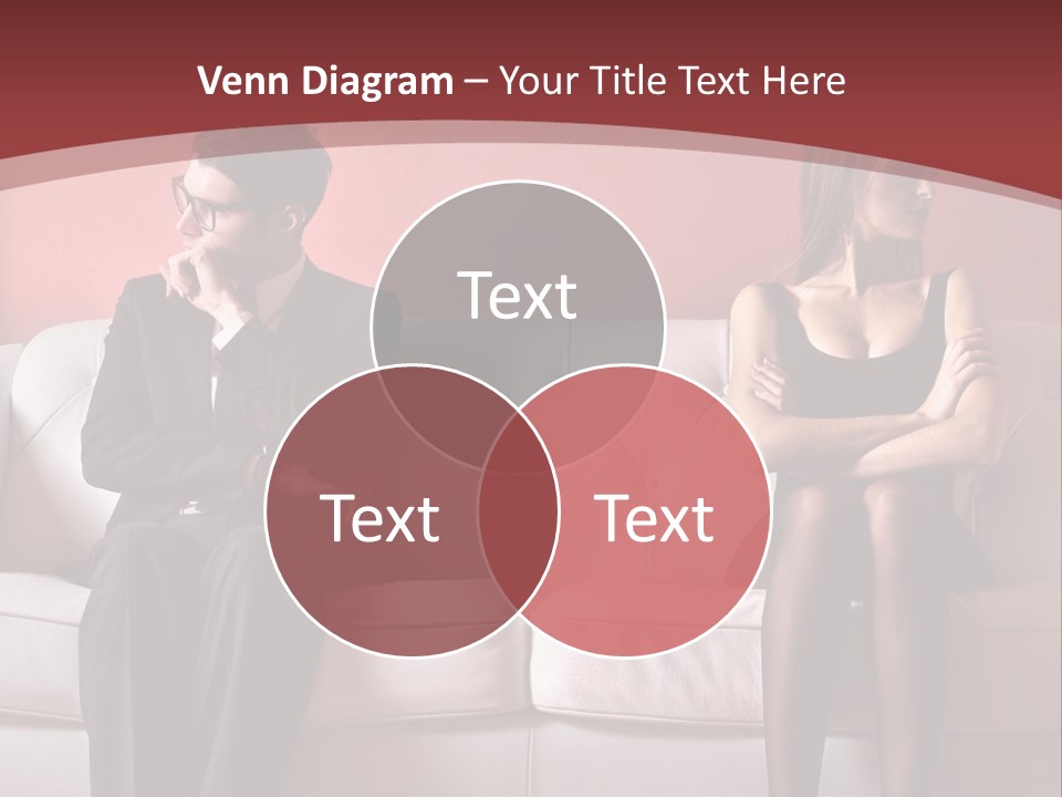 Man Woman Squabble PowerPoint Template