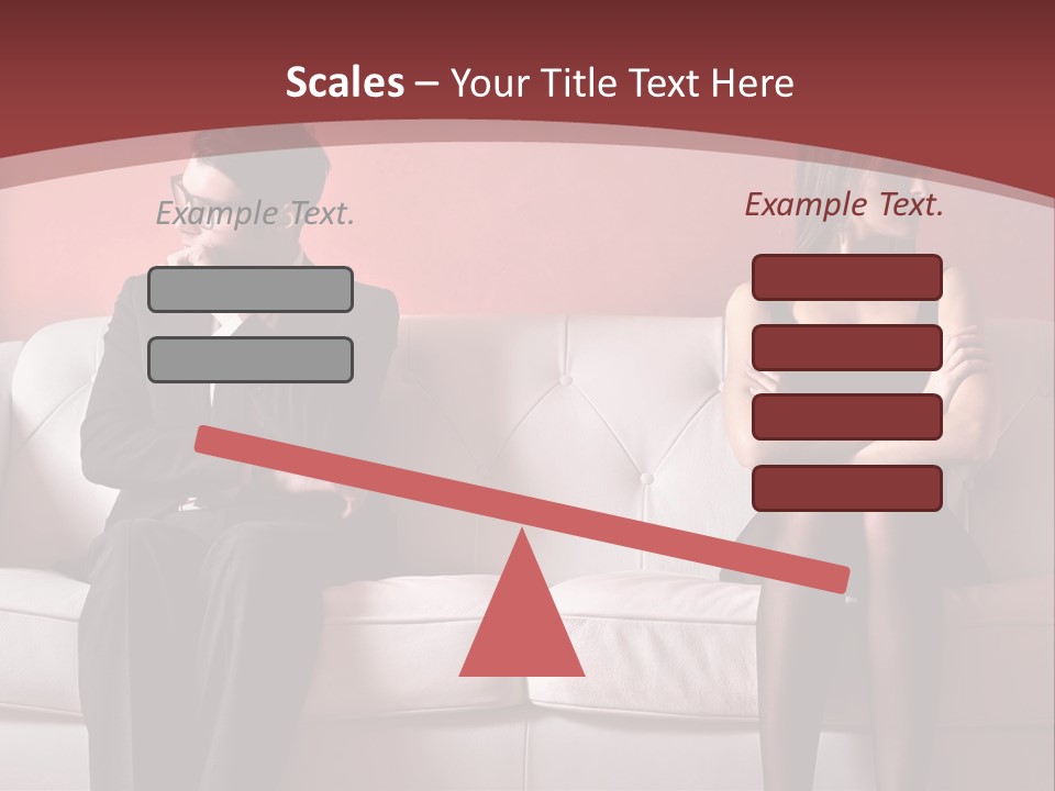 Man Woman Squabble PowerPoint Template