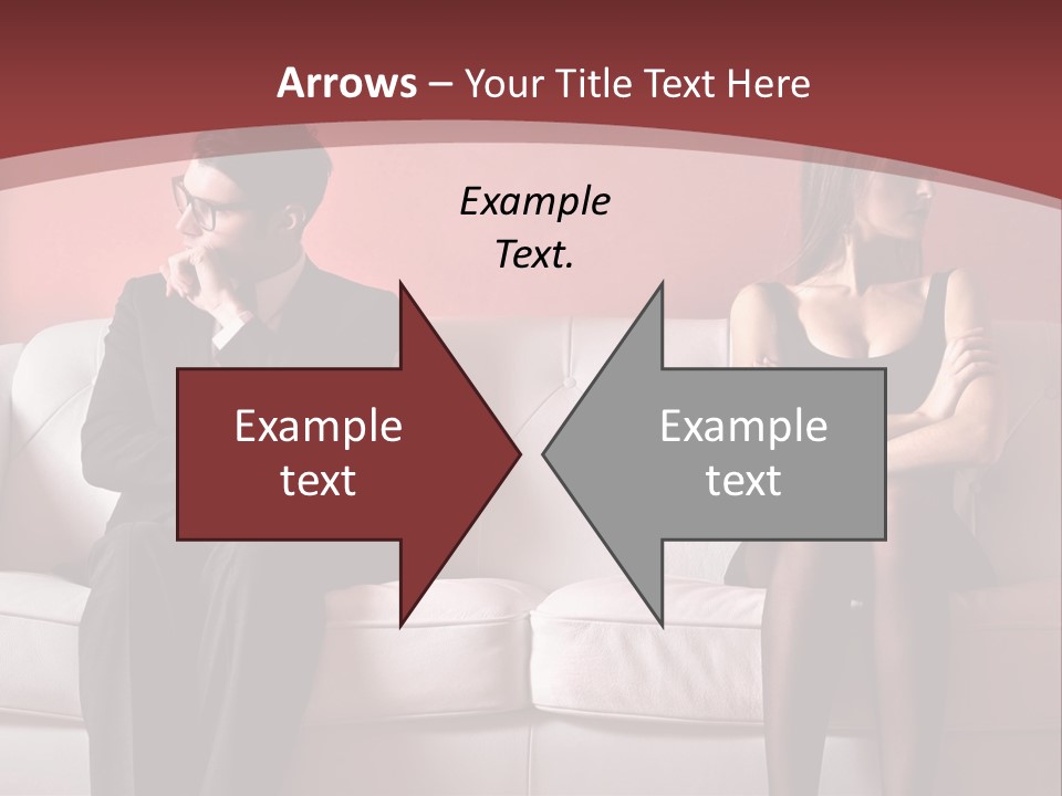 Man Woman Squabble PowerPoint Template