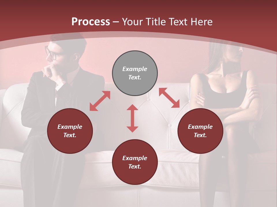 Man Woman Squabble PowerPoint Template