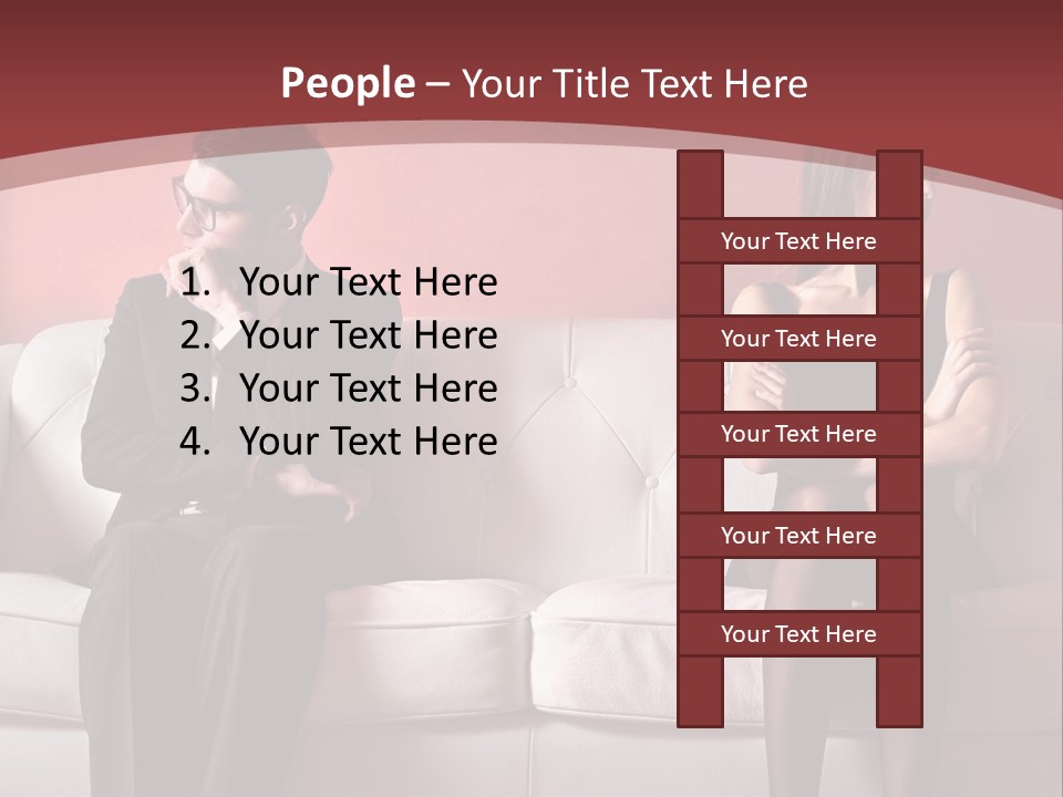 Man Woman Squabble PowerPoint Template