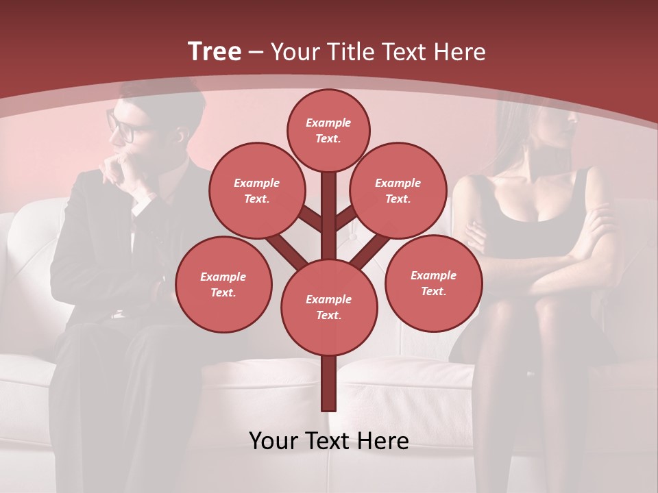 Man Woman Squabble PowerPoint Template