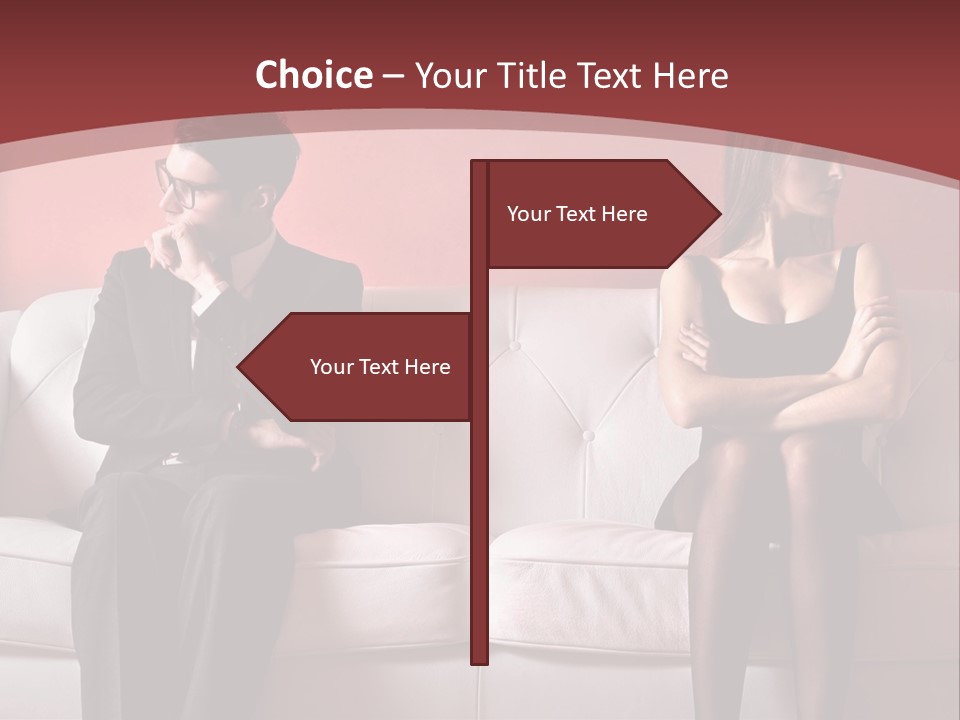 Man Woman Squabble PowerPoint Template