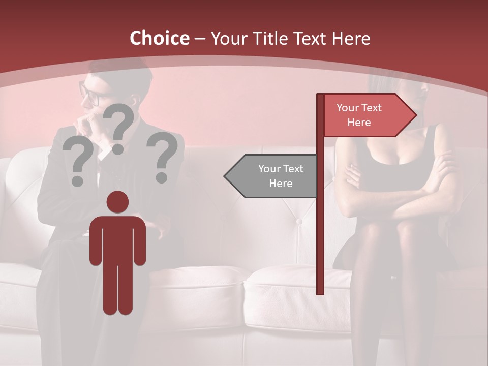 Man Woman Squabble PowerPoint Template