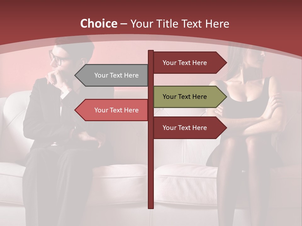 Man Woman Squabble PowerPoint Template