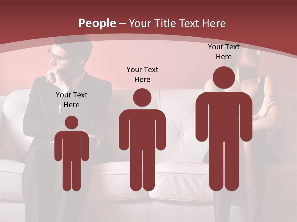 Man Woman Squabble PowerPoint Template