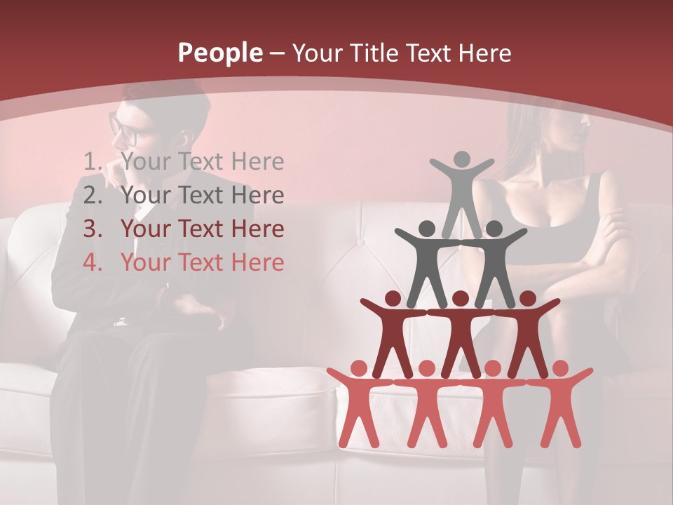 Man Woman Squabble PowerPoint Template