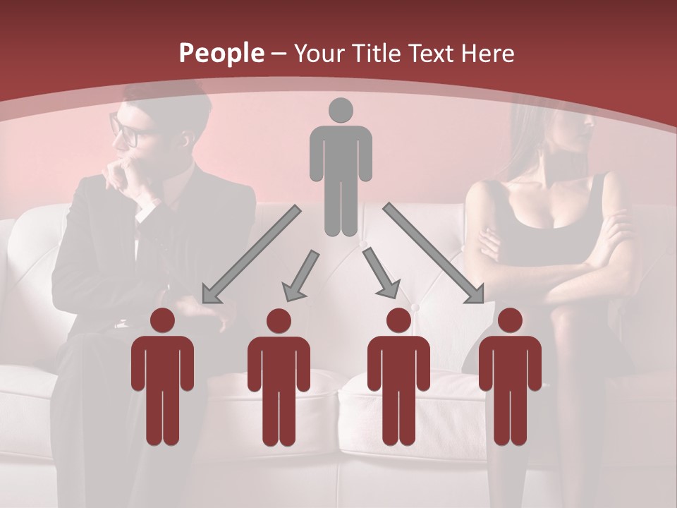Man Woman Squabble PowerPoint Template
