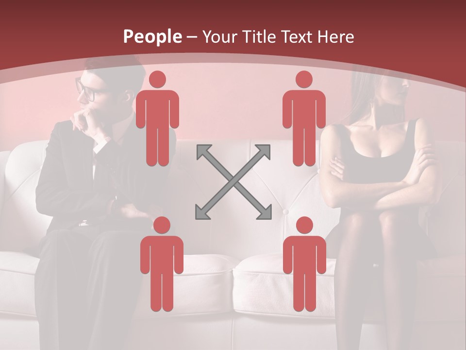 Man Woman Squabble PowerPoint Template